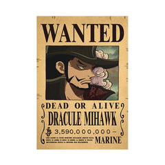 Piece One - Affiches "WANTED" - Style Rétro Kraft - Tout les personnages