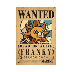 Piece One - Affiches "WANTED" - Style Rétro Kraft - Tout les personnages