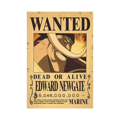 Piece One - Affiches "WANTED" - Style Rétro Kraft - Tout les personnages