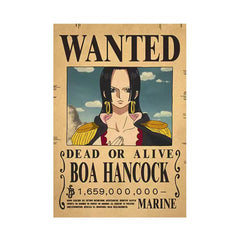 Piece One - Affiches "WANTED" - Style Rétro Kraft - Tout les personnages