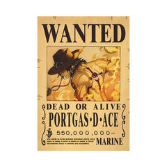 Piece One - Affiches "WANTED" - Style Rétro Kraft - Tout les personnages