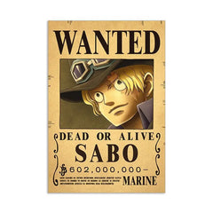 Piece One - Affiches "WANTED" - Style Rétro Kraft - Tout les personnages