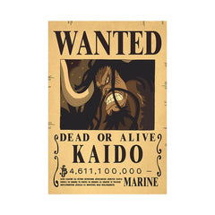 Piece One - Affiches "WANTED" - Style Rétro Kraft - Tout les personnages