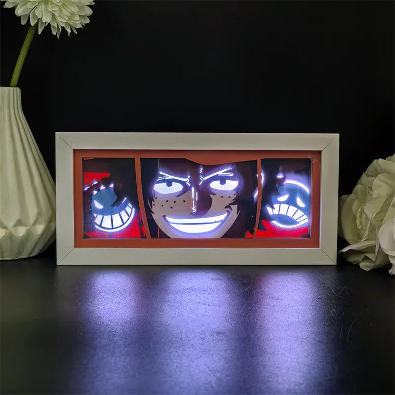 Piece One - Boite Lumineuse LED - Tout les personnages principale (Multicolore avec Télécommande)
